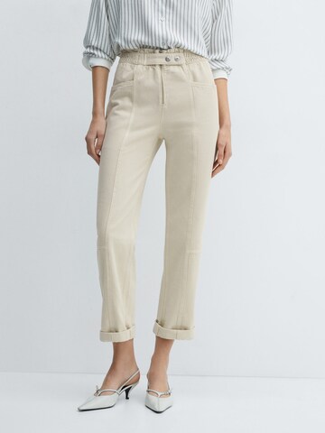 MANGO Regular Hose 'CAMILA' in Beige: predná strana