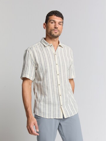 No Excess Regular fit Overhemd in Beige: voorkant