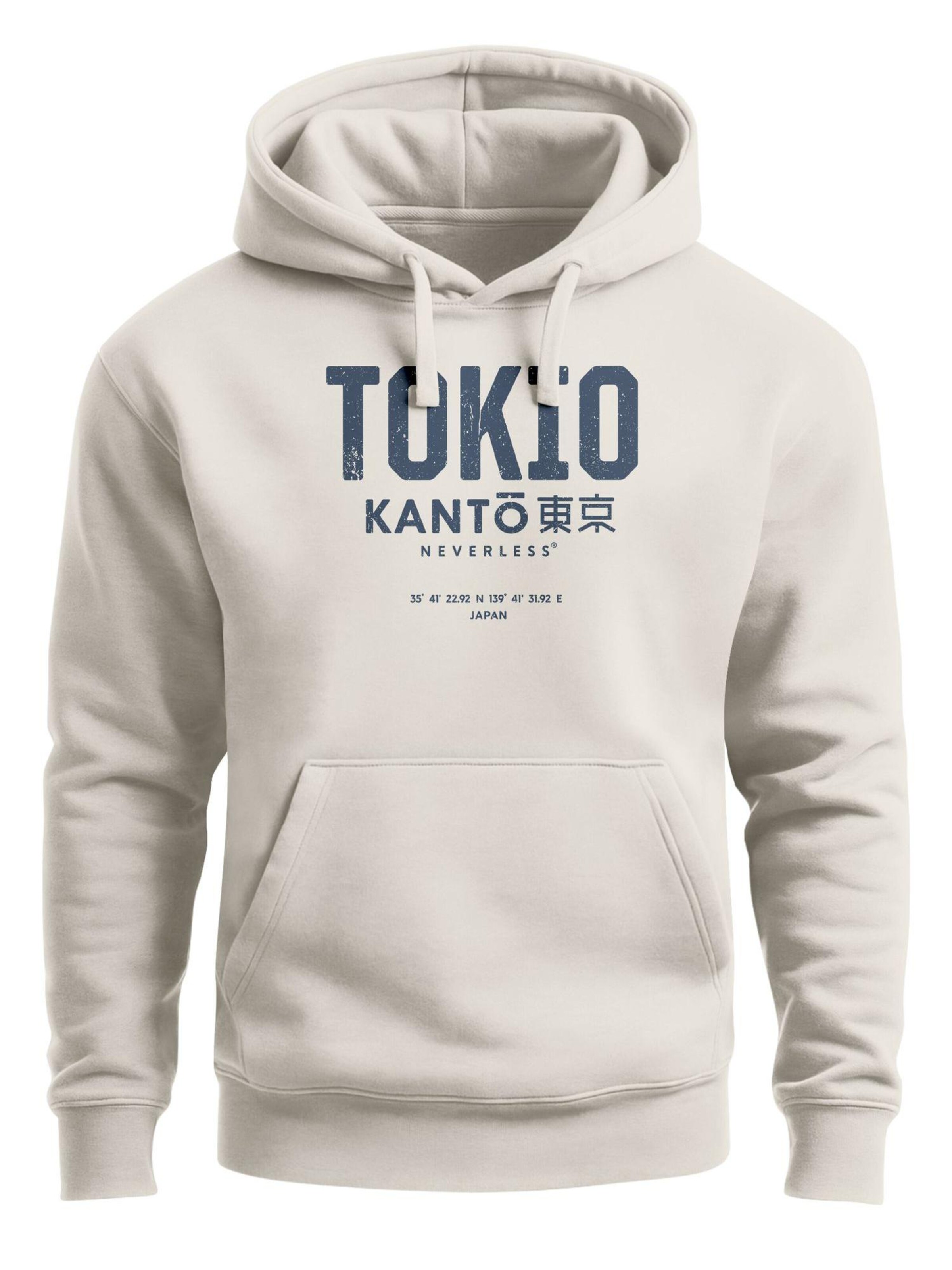 Neverless Sweatshirt 'Tokio' in Beige: front