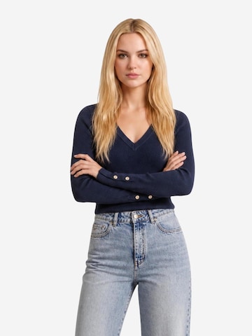GUESS - Jersey 'LS VN ELLIE SWTR W6YR10 Z0949' en azul: frente