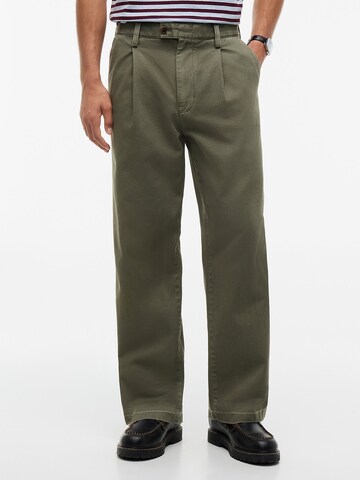 Tommy Jeans Flared Chino 'Theo' in Groen: voorkant