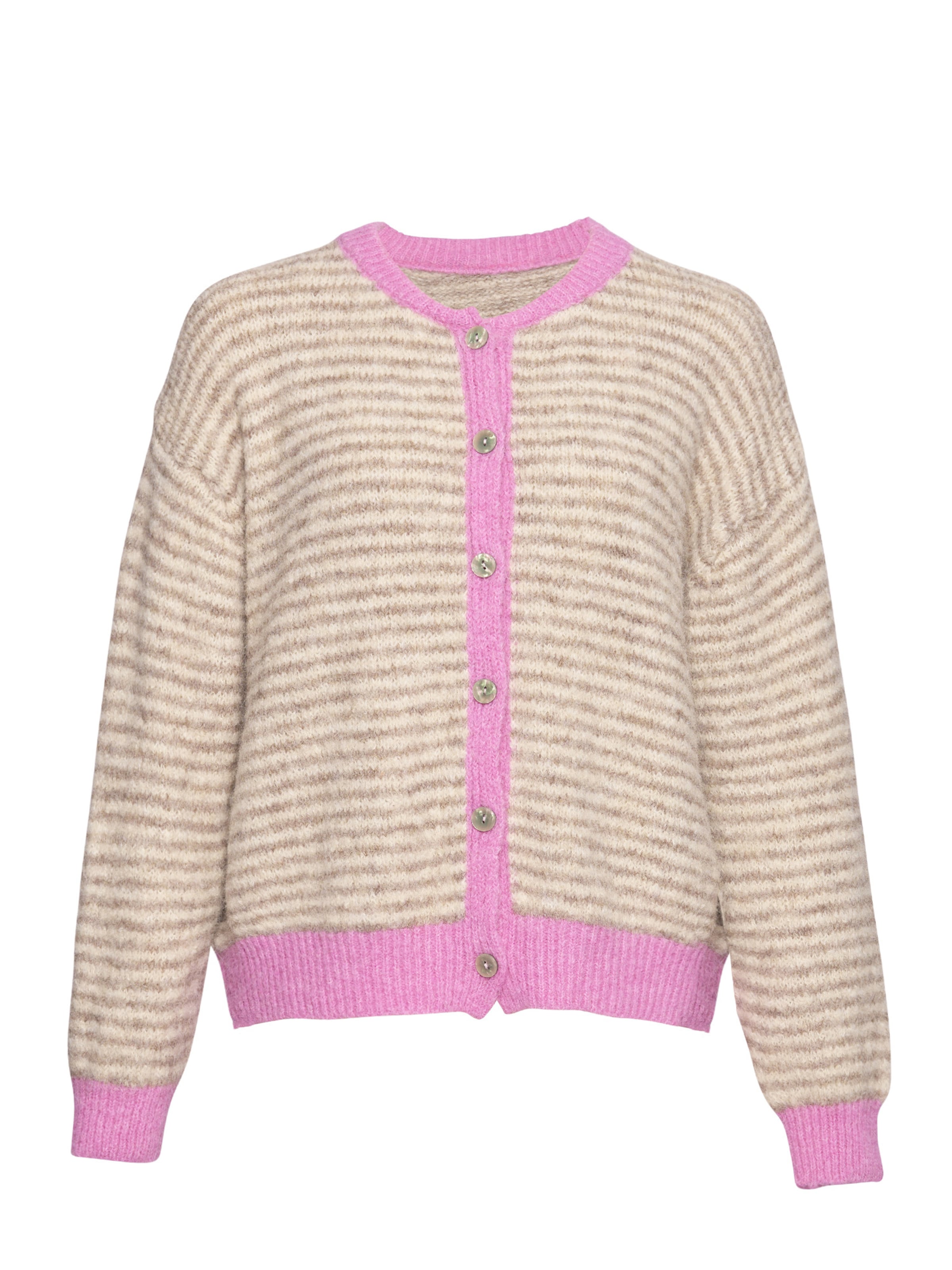 Lilavie Strickjacke ' Patii ' in Beige: Vorderseite