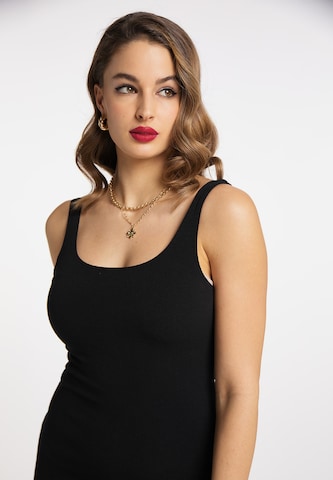 Rochie de la faina pe negru