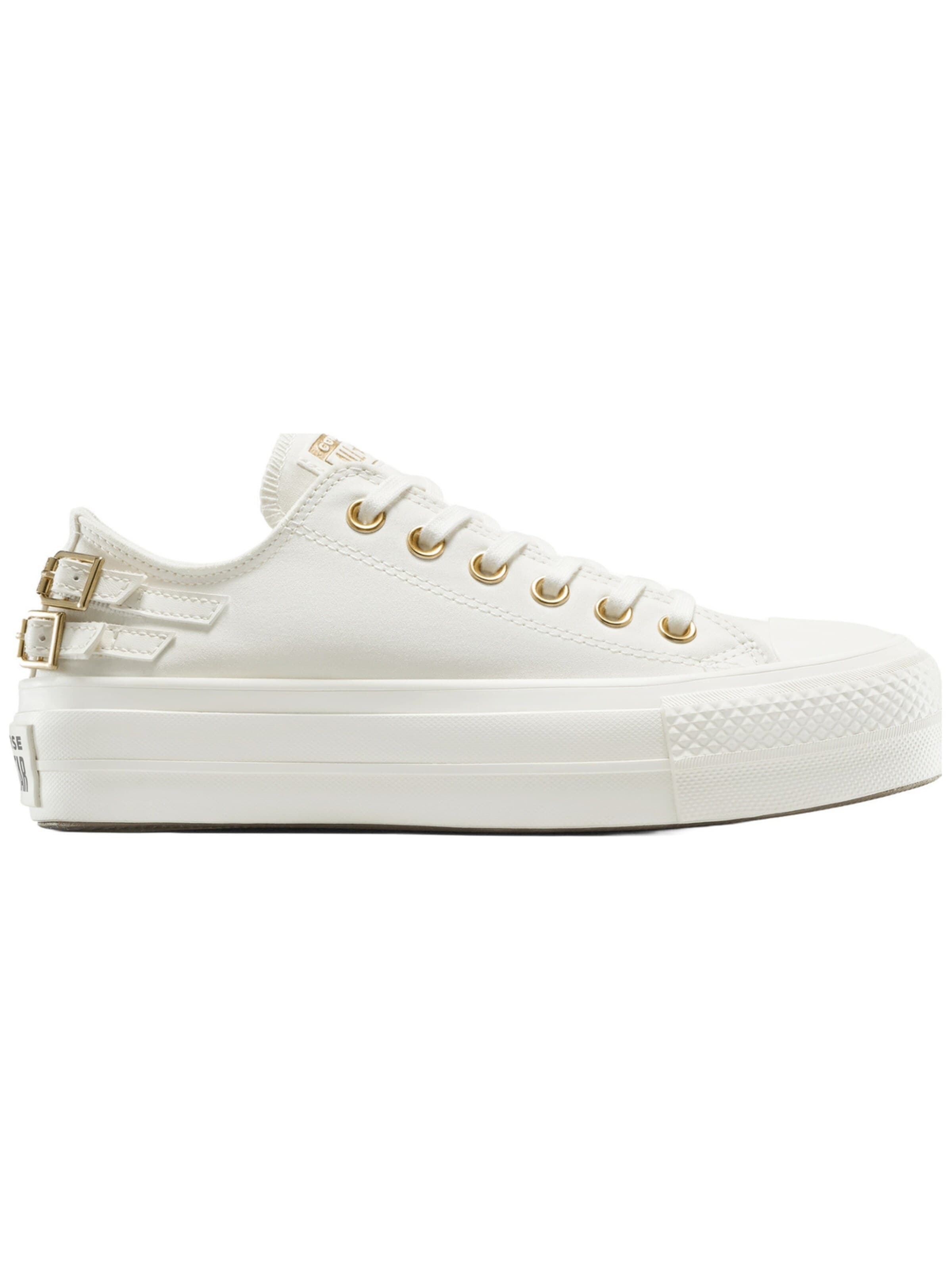CONVERSE Sneaker low 'Converse Chuck Taylor All Star Lift Platform Buckle'‌‌‌‌‌‌ in Weiß