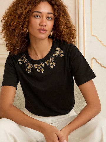 juoda love & roses Marškinėliai