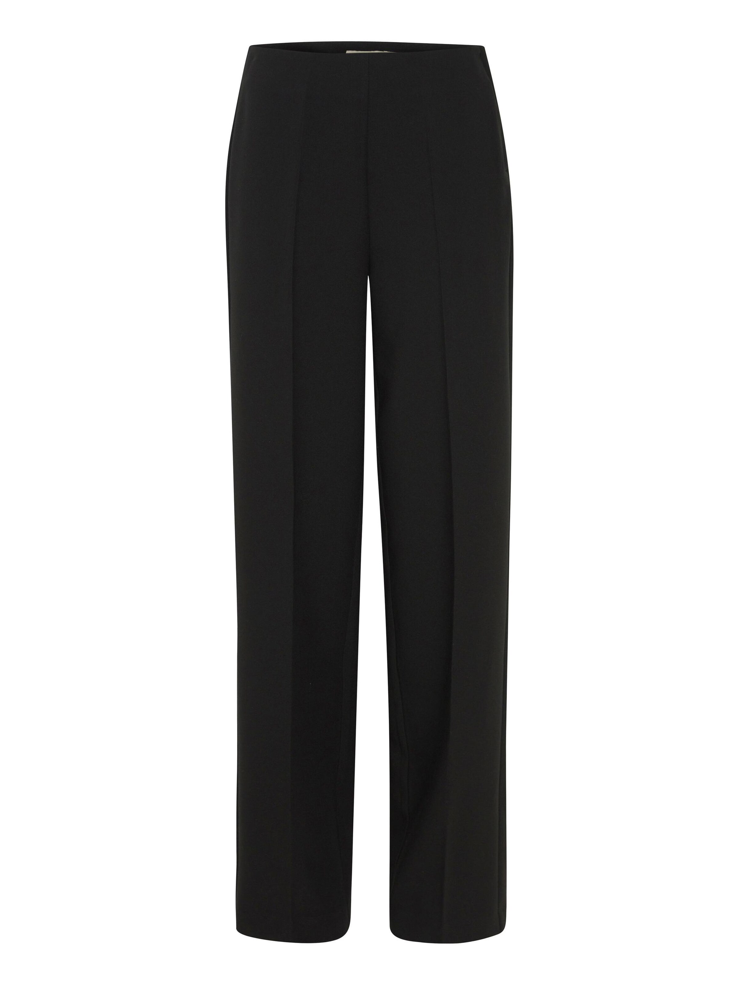 Fransa Trousers with creases 'ABIGAIL' in Black: front