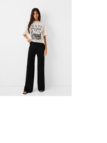 Bershka Wide leg Trousers in Black