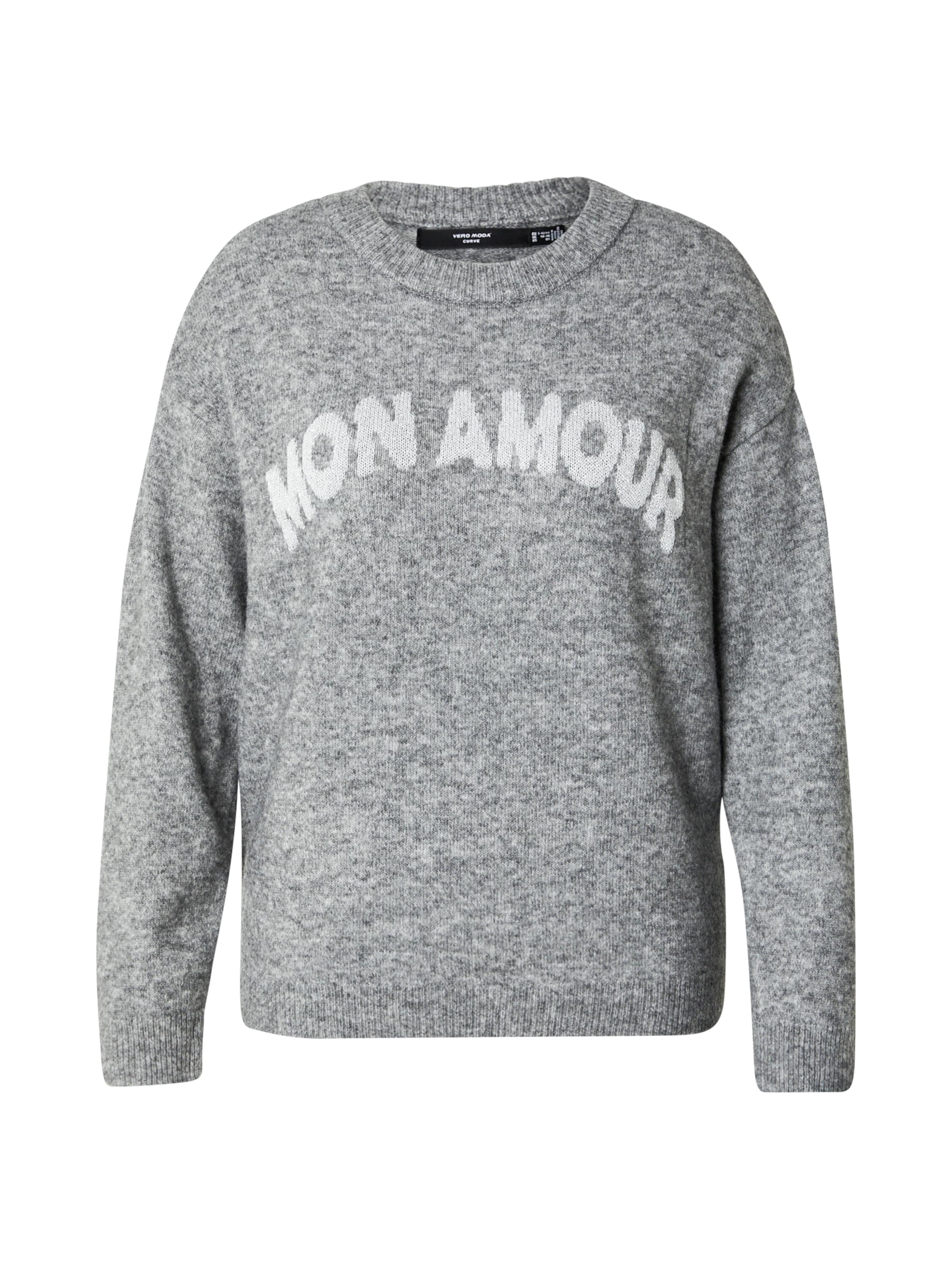 Vero Moda Curve Sweater 'VMCAMOREMIO' in Grey: front