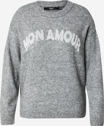 Vero Moda CurvePulover 'VMCAMOREMIO' - siva boja: prednji dio