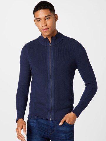 s.Oliver Gebreid vest in Blauw: voorkant