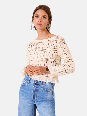 Lipsy Svetr – béžová: přední strana