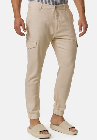 Regular Pantalon 'Booth' INDICODE JEANS en beige