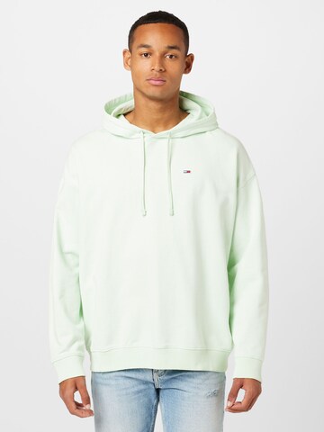 Sweat-shirt Tommy Jeans en vert : devant