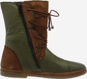 MANITU Lace-Up Boots in Green
