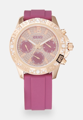 Montre à affichage analogique 'MAJESTY' GUESS en violet : devant