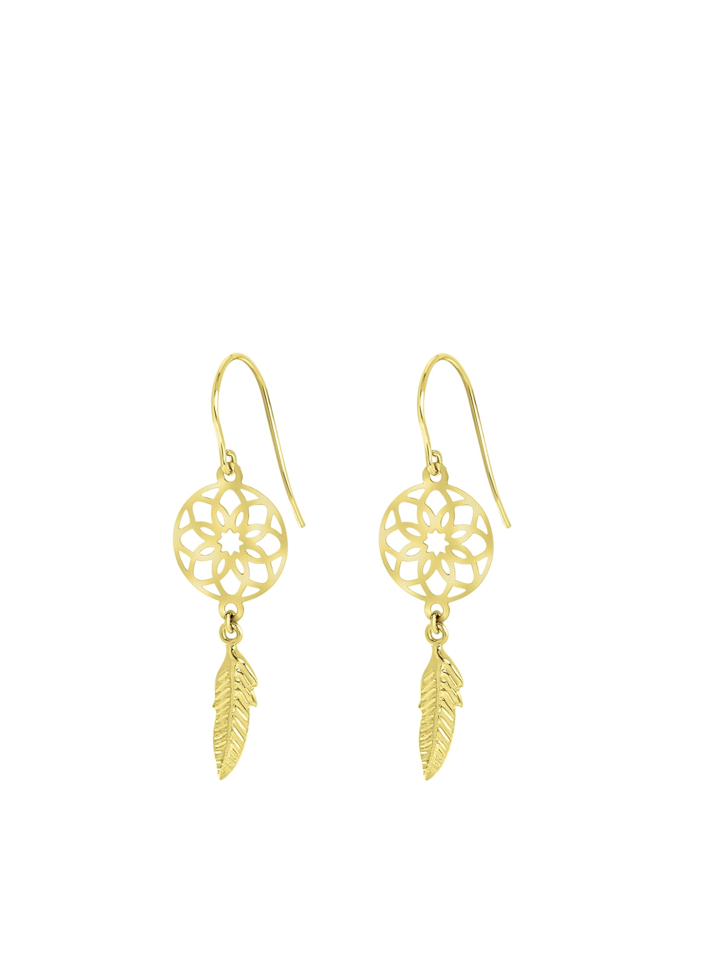 Lucardi Oorbellen 'Klassisch' in Goud: voorkant