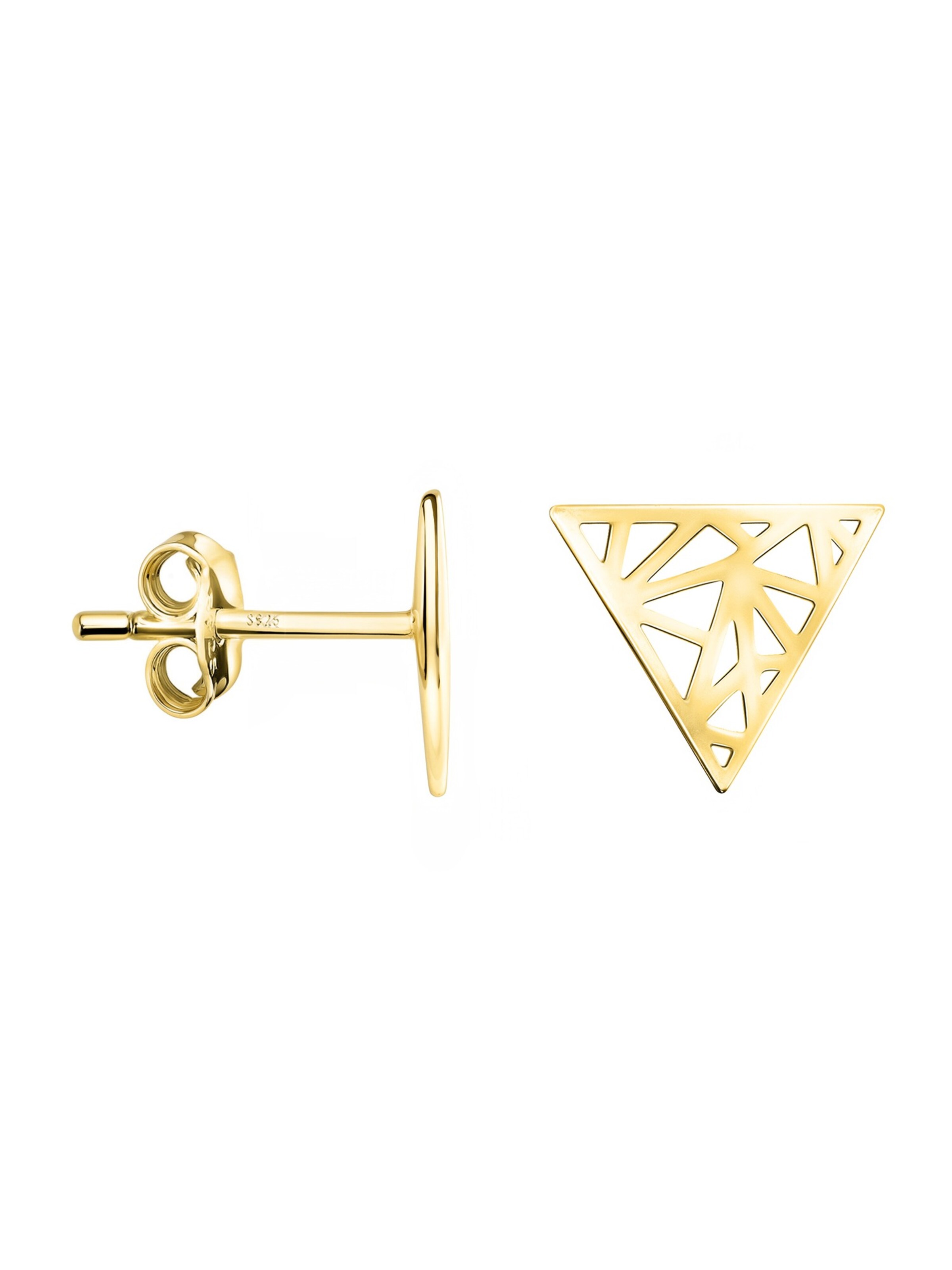 Sofia Milani Ohrringe 'Triangle'‌‌‌‌ in Gold: Vorderseite