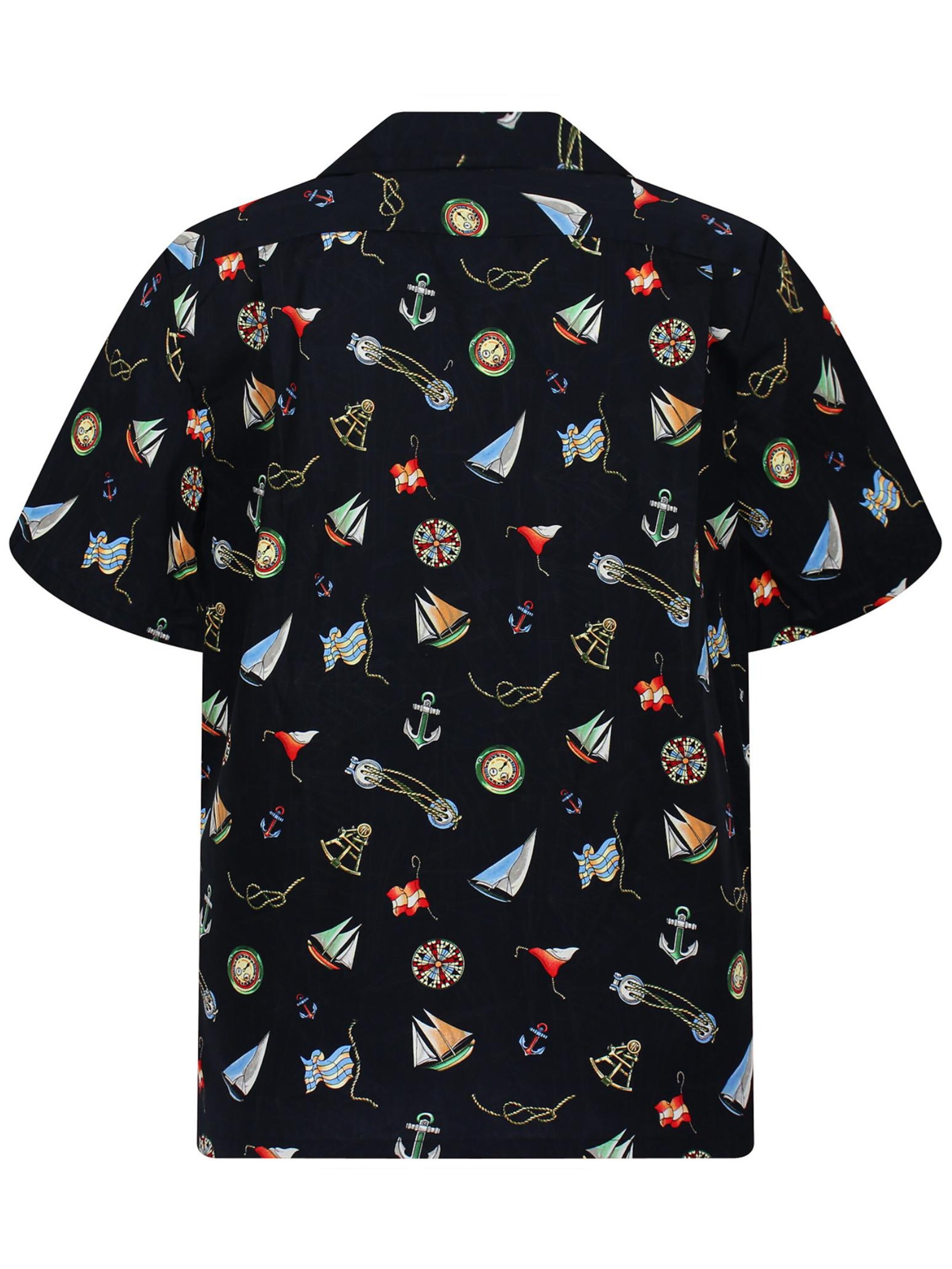 Pacific Legend Regular Fit Hemd 'Anker'‌‌‌‌‌‌‌‌‌‌ in Schwarz