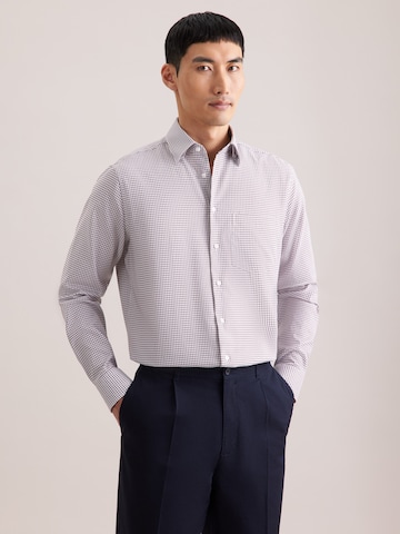 Coupe regular Chemise business 'Schwarze Rose' SEIDENSTICKER en marron