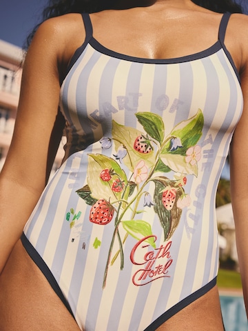 Cath Kidston Bustier Badpak in Blauw
