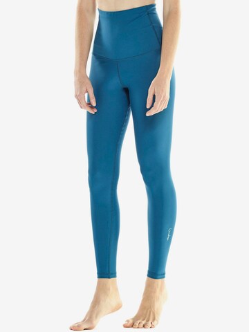 Skinny Pantalon de sport 'HWL112C' Winshape en bleu : devant