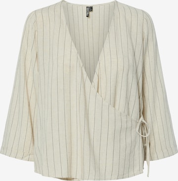 Camicia da donna 'PCPIA' di PIECES in beige: frontale