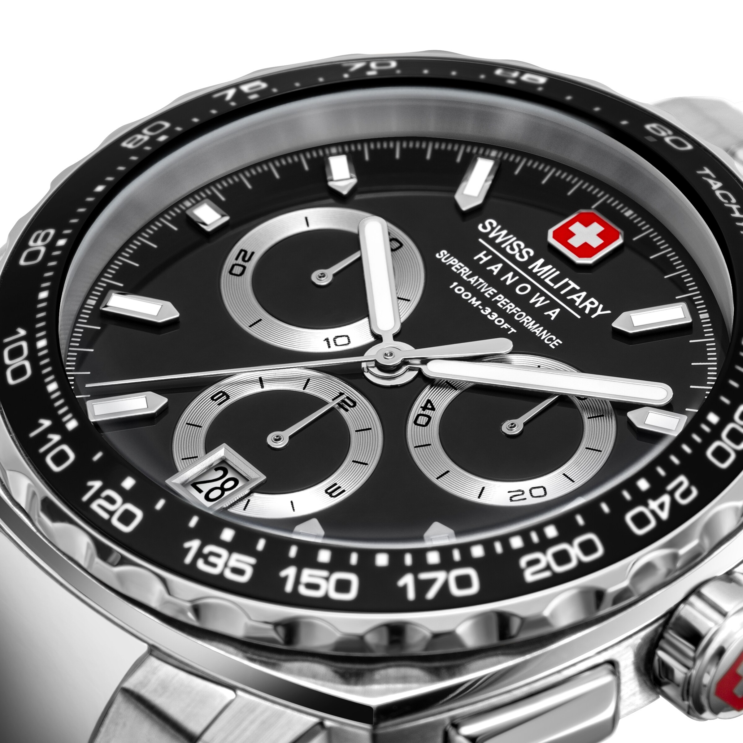 SWISS MILITARY HANOWA Quarzuhr 'Speedwell' in Schwarz