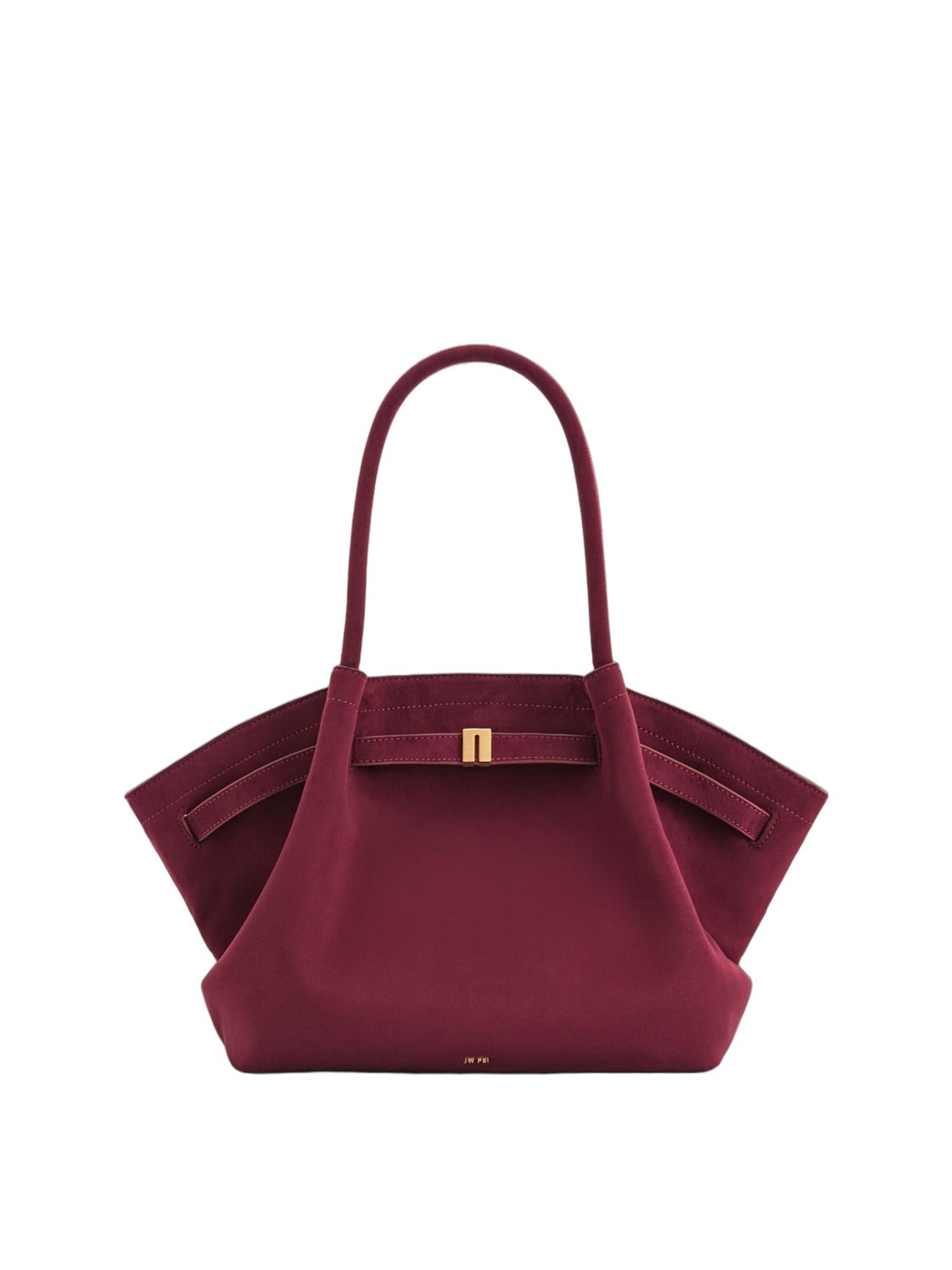 JW PEI Shopper 'JW PEI Cabas Hana Medium Effet Suédé Claret' in Red: front