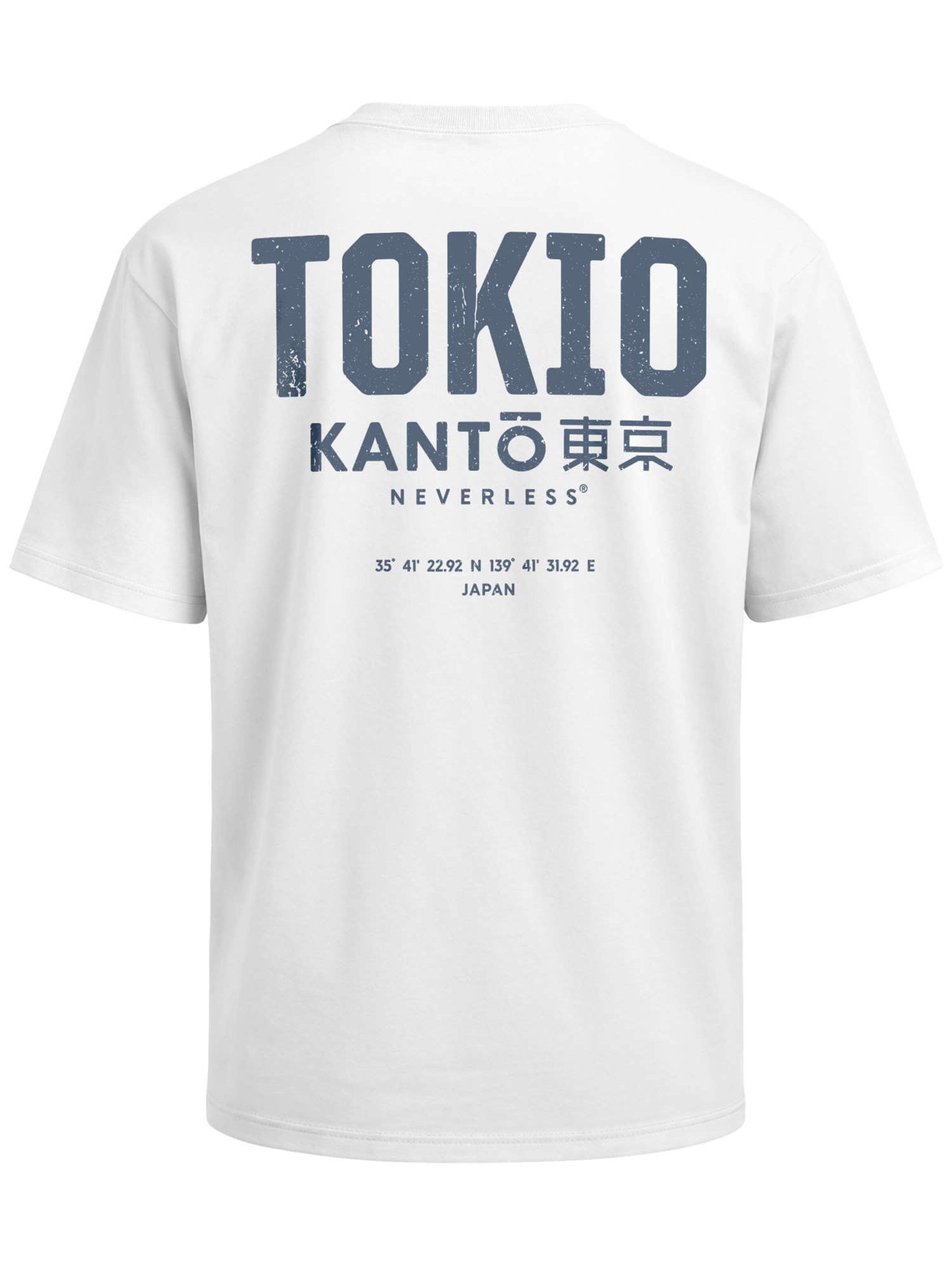 Neverless Shirt 'Tokio'‌‌ in Weiß: Vorderseite