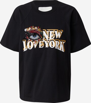 3.1 Phillip Lim T-Shirt 'EYE LOVE NY' in Schwarz: predná strana