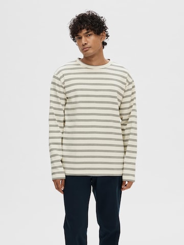 SELECTED HOMMESweater majica 'SHAWN' - bež boja: prednji dio