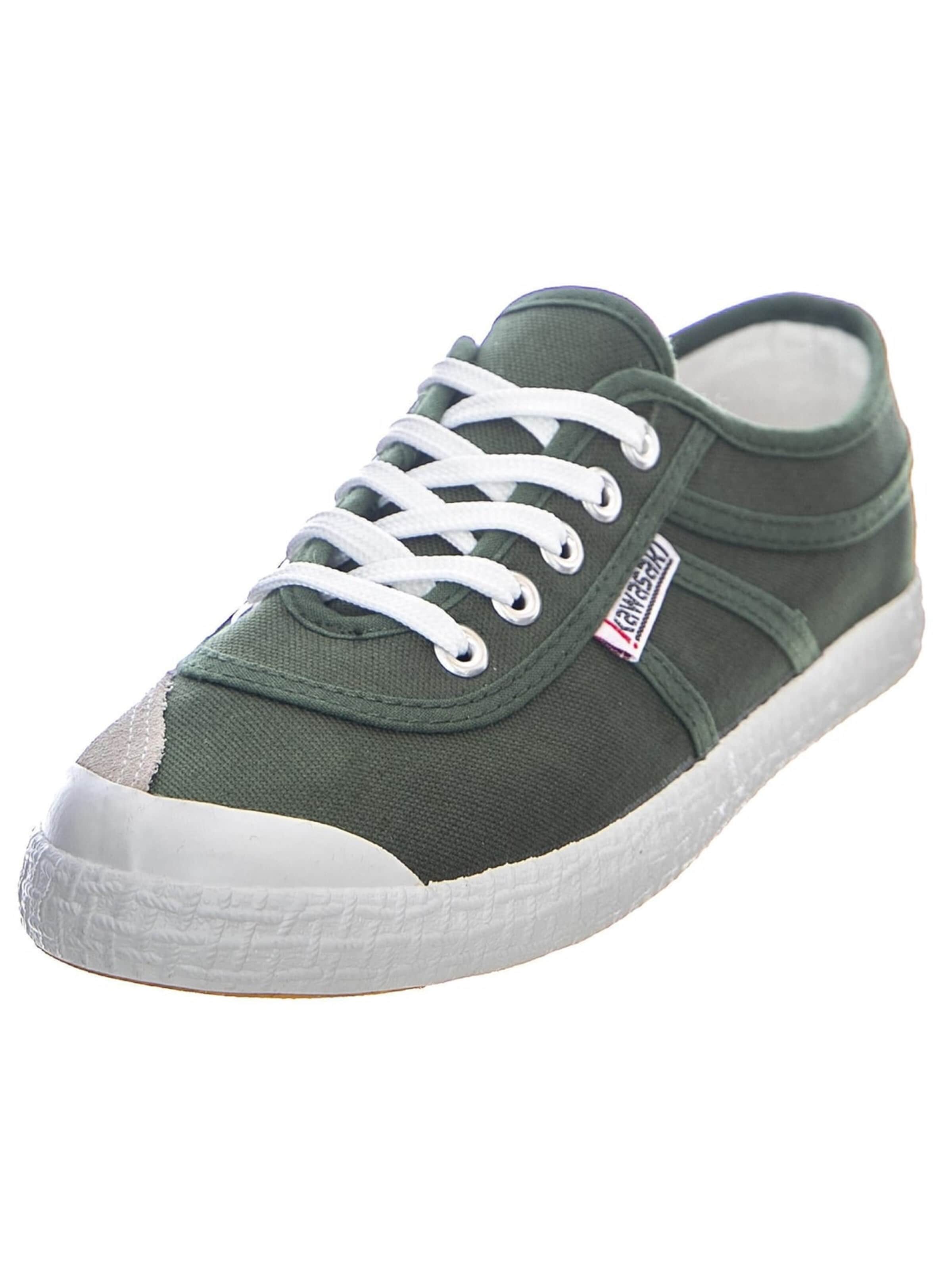 KAWASAKI Athletic lace-up shoe 'Basic Canvas Shoes' in Green: front
