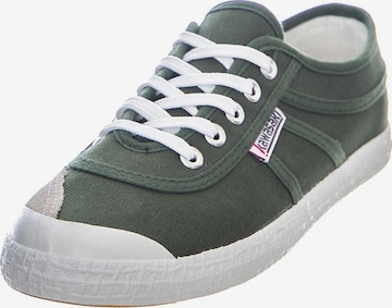 KAWASAKI Buty sportowe sznurowane 'Basic Canvas Shoes' w kolorze zielony: przód