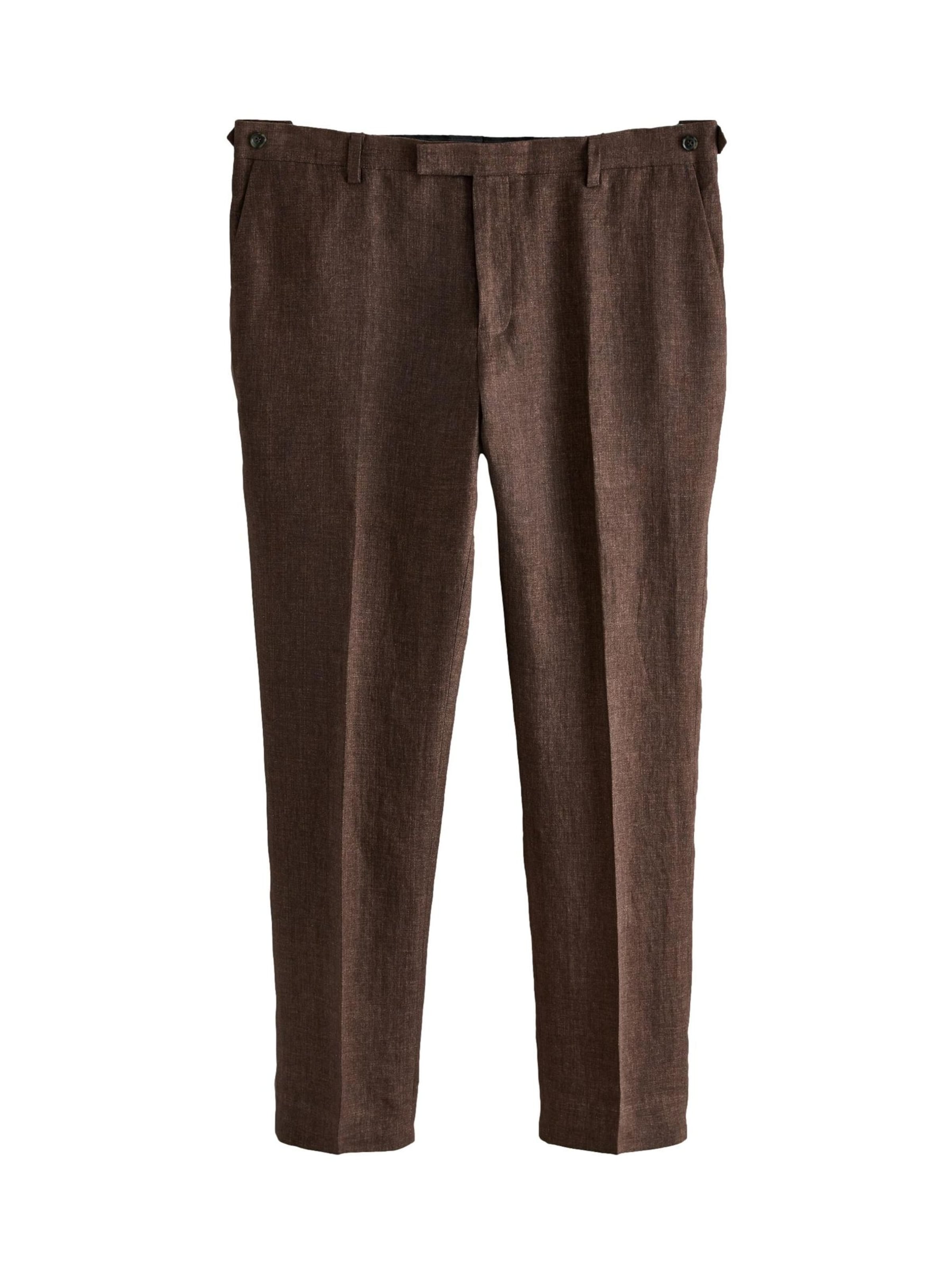 Next Trousers with creases in Brown: front