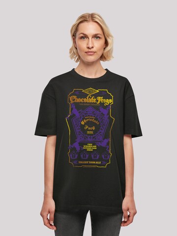 T-shirt 'Harry Potter Chocolate Frogs' F4NT4STIC en noir : devant