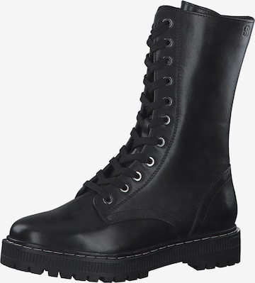 s.Oliver - Botas con cordones en negro: frente