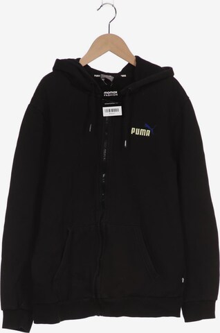 PUMA Sweatshirt & Zip-Up Hoodie in L in Black: front