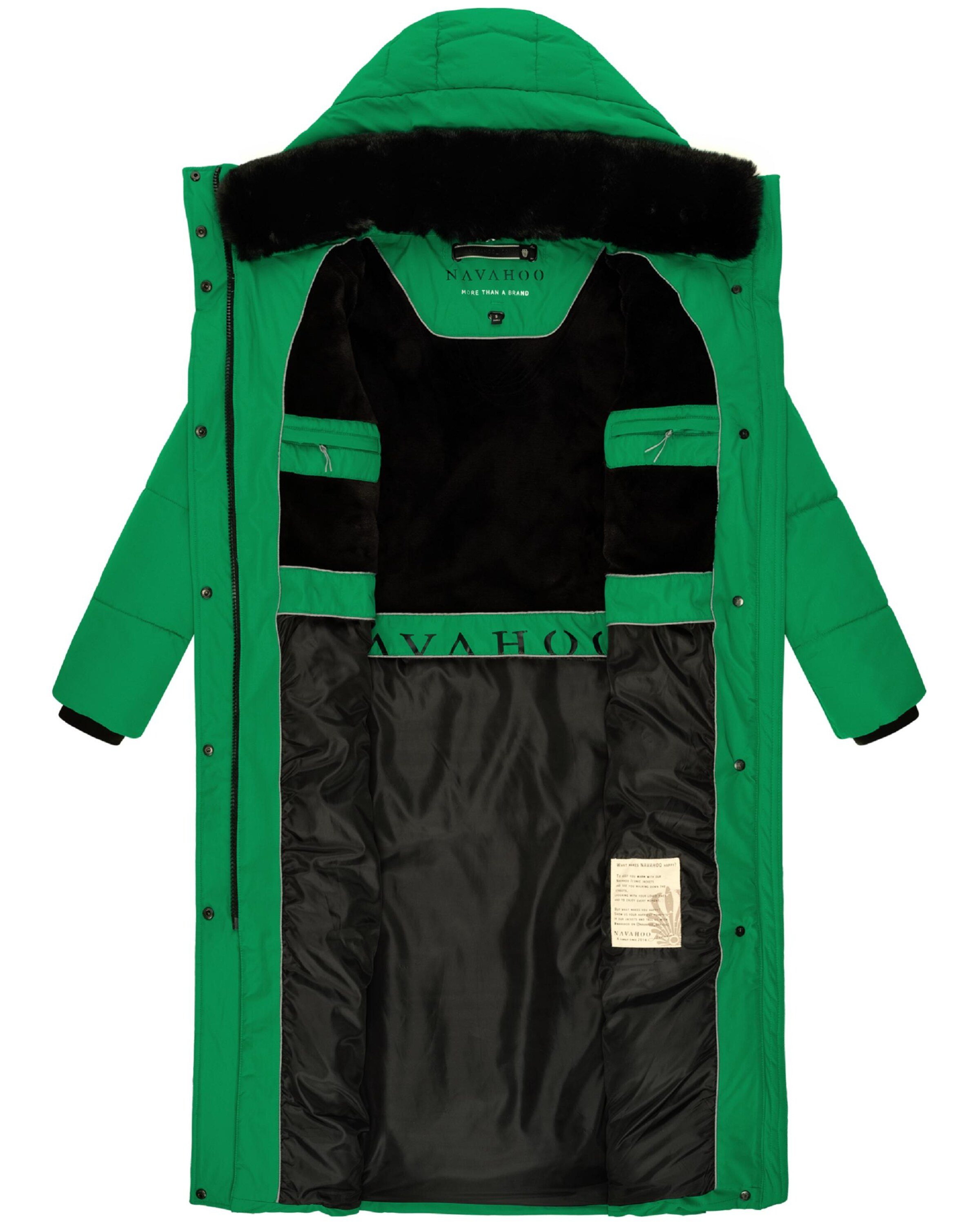 NAVAHOO Wintermantel 'Hingucker XIV' in Groen