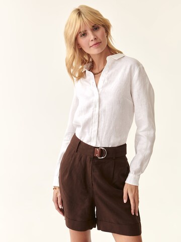 TATUUM Loose fit Pleat-front trousers 'Kosoko' in Brown