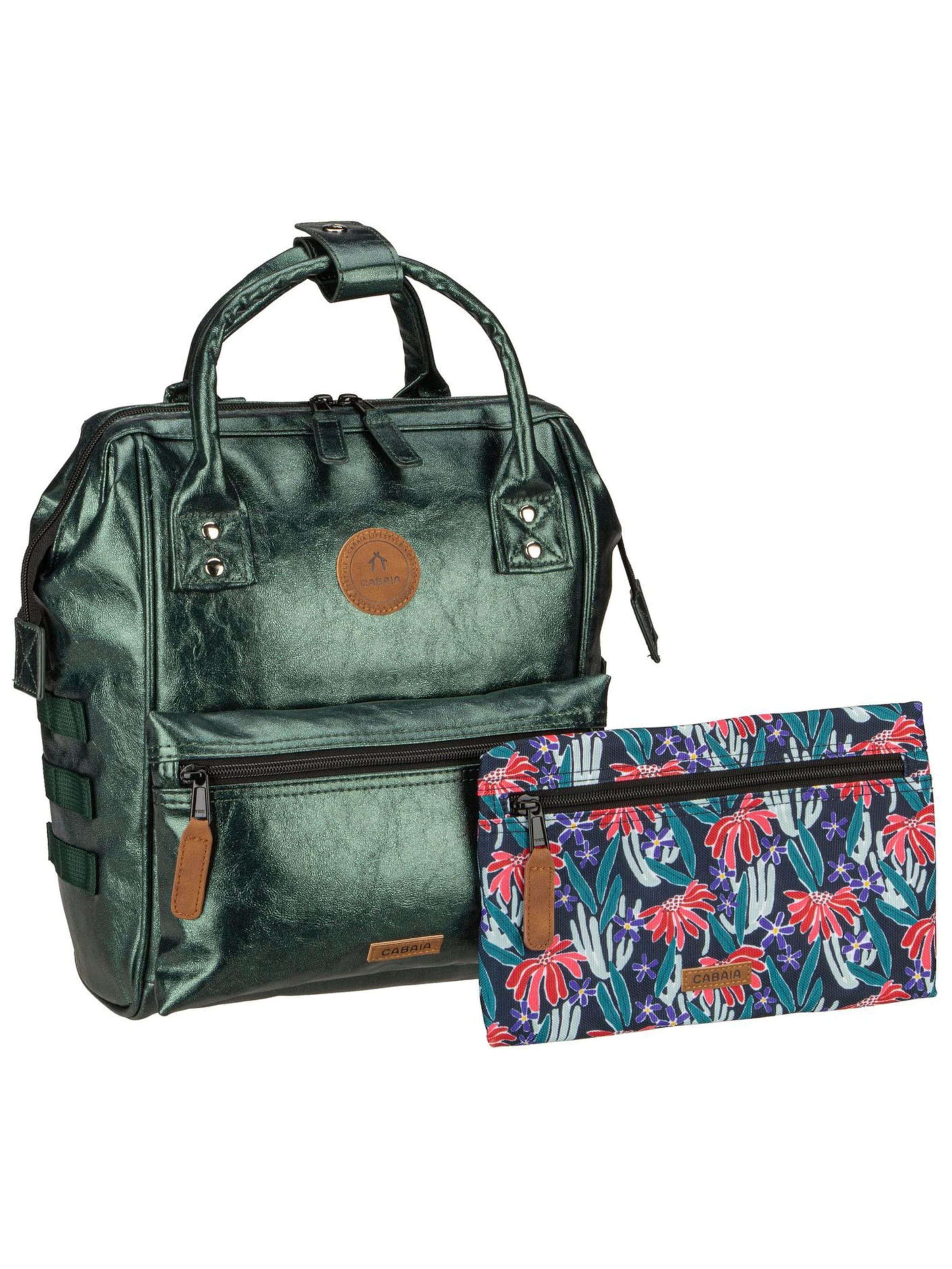 Cabaia Backpack 'Adventurer Iridescent' in Green: front
