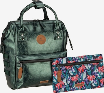 Cabaia Rucksack 'Adventurer Iridescent' in Grün: Vorderseite