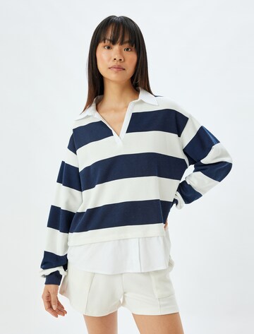 Koton Sweatshirt in Blauw: voorkant