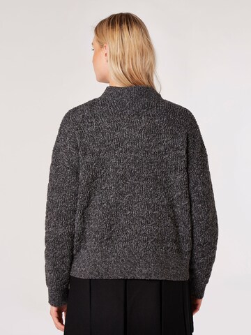 Apricot Plaited Knit Mock Neck Jumper ' ' in Grau