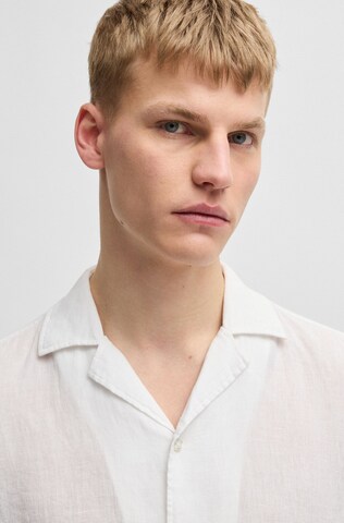 BOSS Orange Regular fit Button Up Shirt in White