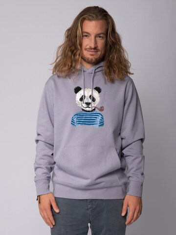 Sweat-shirt ' Panda ' Watapparel en violet : devant