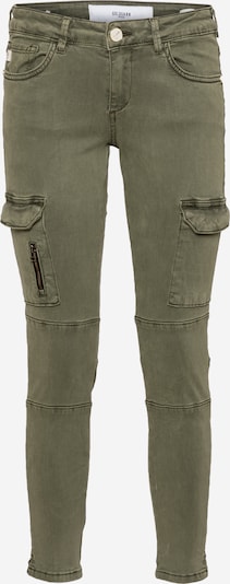 Goldgarn Jeans cargo en olive, Vue avec produit