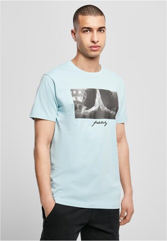 Mister Tee Shirt 'Pray' in Blue: front