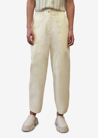 Marc O'Polo - Loosefit Pantalón en beige: frente