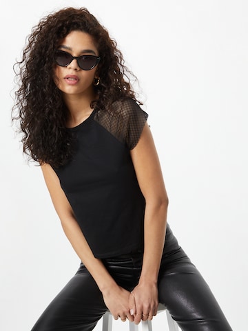 melns Sisley T-Krekls: no priekšpuses