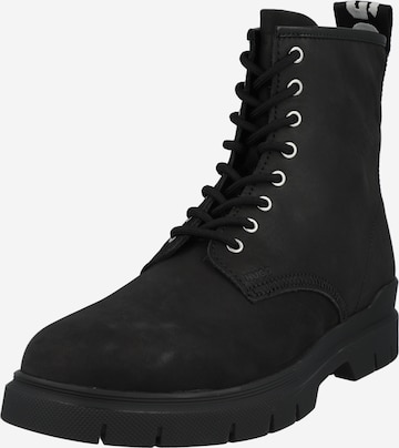 HUGO Red Lace-up boots 'Ryan' in Black: front